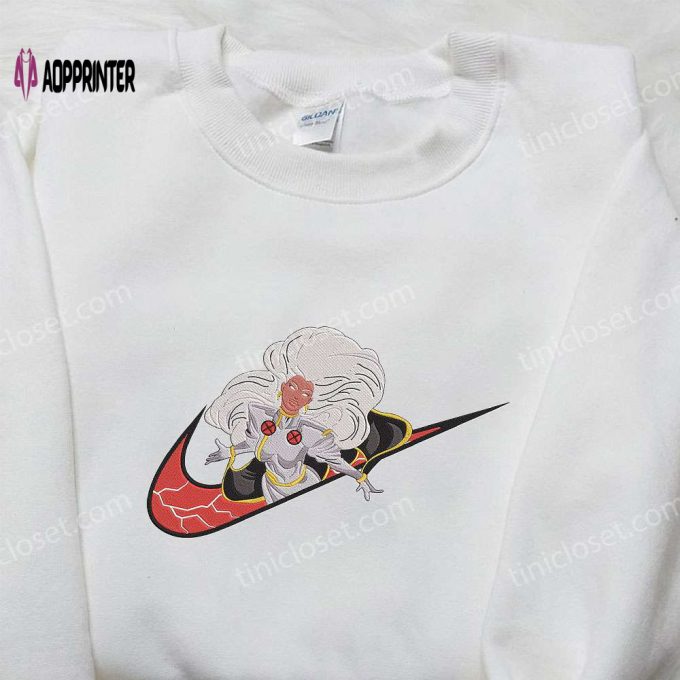 Storm Figpin x Nike Embroidered Hoodie Xmen & Nike Inspired Shirt