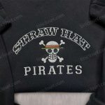 Straw Hat Pirates Embroidered Shirt: One Piece Anime Clothing