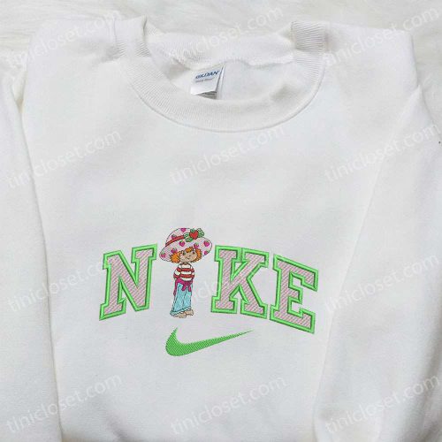 Strawberry Shortcake x Nike Cartoon Embroidered Sweatshirt – Best Family Gift Nike Inspired Hoodie