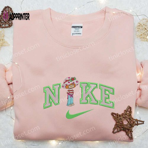 Strawberry Shortcake x Nike Cartoon Embroidered Sweatshirt – Best Family Gift Nike Inspired Hoodie