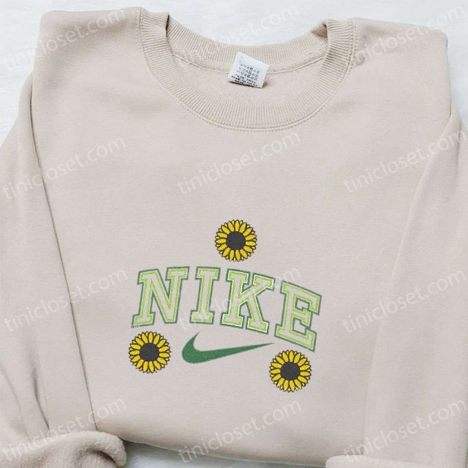 Sunflower Floral x Nike Embroidered Sweatshirt & T-Shirt: Best Family Gift Ideas