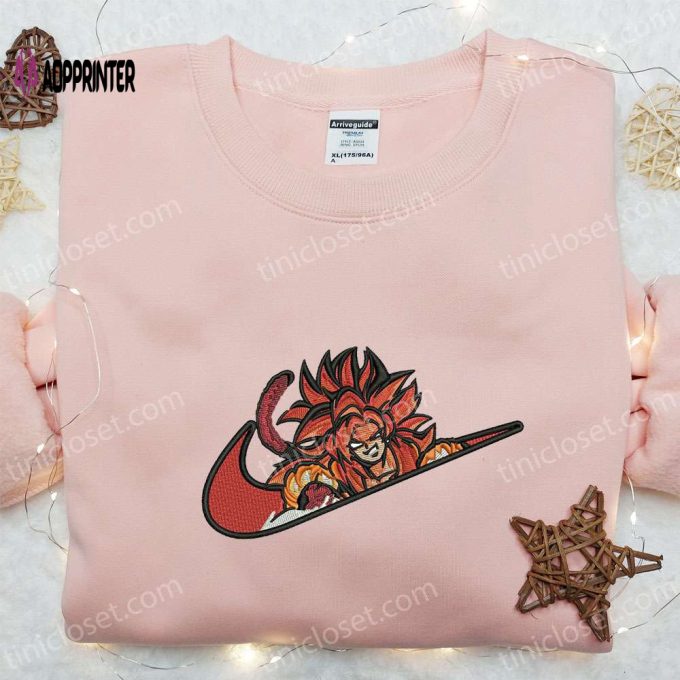 Dragon Ball Nike Anime Embroidered Shirt & Sweatshirt: Super Saiyan 4 Goku & Vegeta Nike Inspired