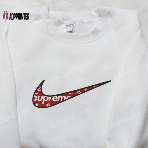 Vegeta x Nike Swoosh Anime Hoodie Dragon Ball Embroidered Shirt Nike Inspired Apparel