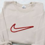 Swoosh Nike Embroidered Shirt Sweatshirt & Custom Hoodie: Nike Inspired Customizable Apparel