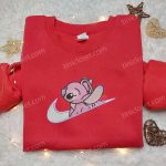 Swoosh x Angel Cartoon Embroidered Shirt: Disney Characters T-shirt – Best Family Gift Ideas