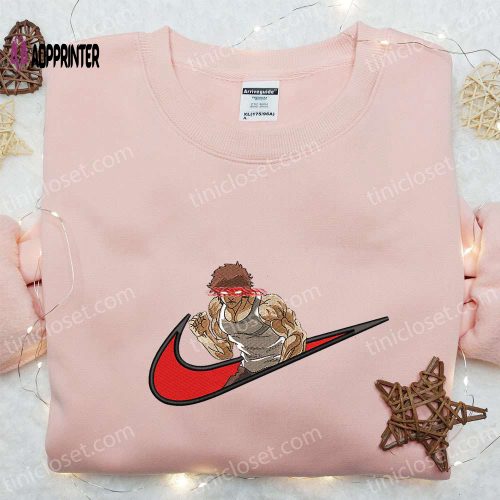 Cartoon Cat with Sword x Swoosh Embroidered Hoodie & Nike Inspired Shirt