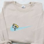 Swoosh x Bubbles Cartoon Embroidered Sweatshirt Powerpuff Girls & Nike Inspired T-shirt