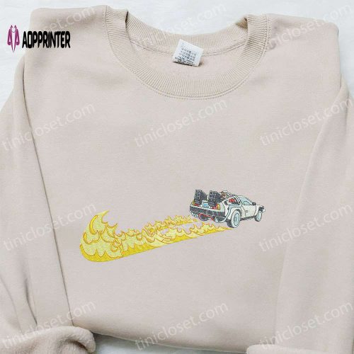 Swoosh x Fire Car Embroidered Hoodie & Transportation Shirt – Custom Embroidery