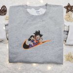 Swoosh x Goku & Chichi Anime Shirt Dragon Ball Hoodie Custom Nike T-shirt – Embroidered Collection