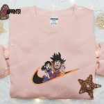 Swoosh x Goku & Chichi Anime Shirt Dragon Ball Hoodie Custom Nike T-shirt – Embroidered Collection