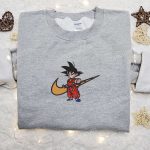 Swoosh x Goku Kid Anime Embroidered Hoodie: Best Family Gift with Custom Nike T-shirt