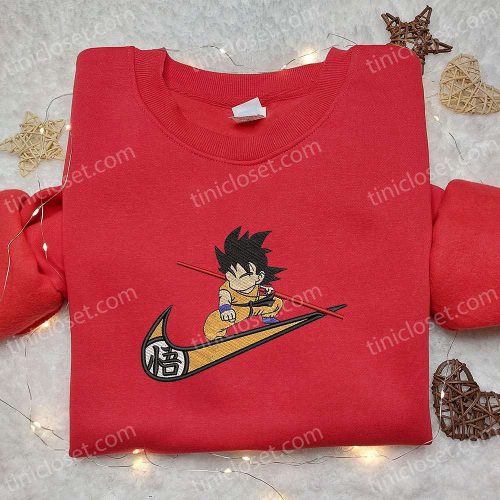 Dragon Ball Embroidered Hoodie Goku Kid Anime Shirt Custom Nike T-shirt