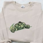 Swoosh x Hulk Movie Embroidered Sweatshirt: Nike Inspired Shirt Perfect Birthday Gift Idea