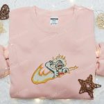 Swoosh x Luffy Gear 5 Laughing Sweatshirt: Best One Piece Anime Embroidered Shirt Perfect Gift for All Occasions