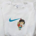 Swoosh x Monkey D Luffy Kid Sleeping Sweatshirt – One Piece Embroidered Shirt Perfect Family Gift