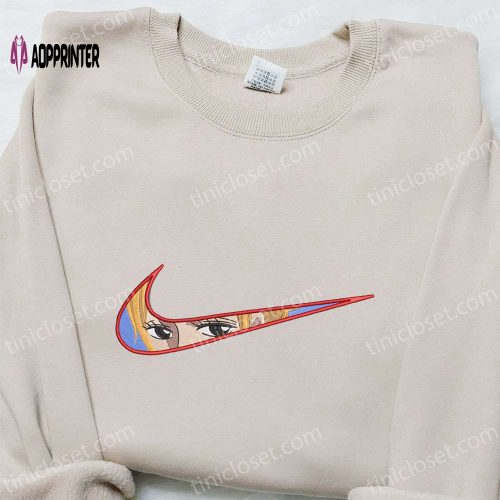 Money Hand x Swoosh Embroidered Sweatshirt – Nike Inspired Shirt Perfect Family Gift Ideas