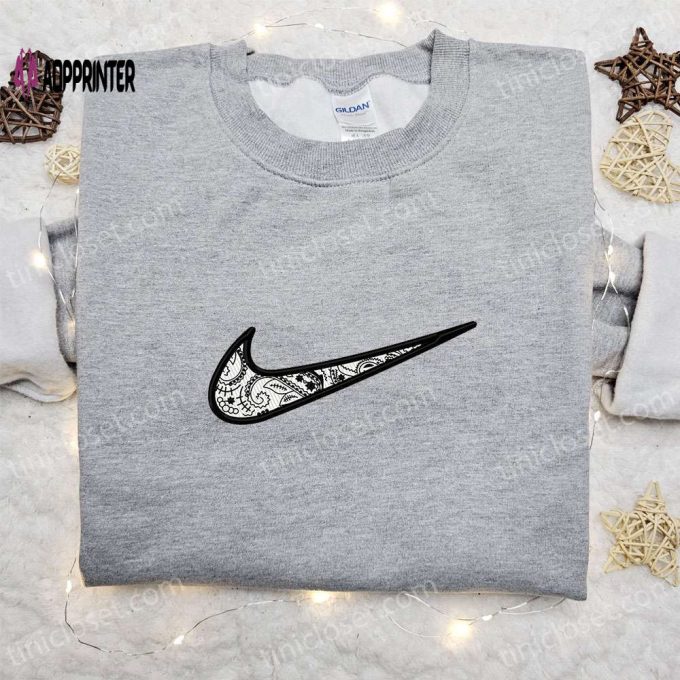 Swoosh x Ornament Hoodie: Custom Embroidered Sweatshirt & Nike Inspired T-shirt