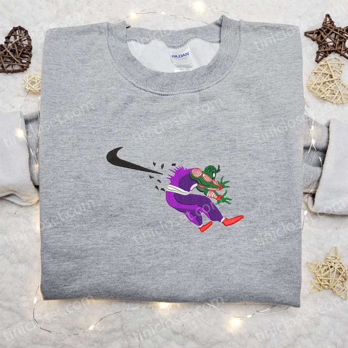 Swoosh x Piccolo Anime & Dragon Ball Nike Inspired Embroidered T-Shirt