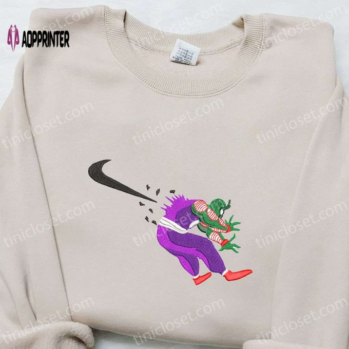 Swoosh x Piccolo Anime & Dragon Ball Nike Inspired Embroidered T-Shirt