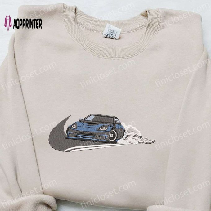 Swoosh x Porsche 911 Embroidered Sweatshirt & Transportation Shirt Nike Inspired T-shirt