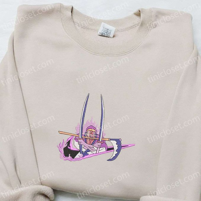 Swoosh x Roronoa Zoro Anime Sweatshirt: Nike Inspired Embroidered Shirt Perfect Birthday Gift for Family