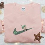 Swoosh x Roronoa Zoro Anime Sweatshirt: Best One Piece Embroidered Shirt Perfect Family Birthday Gift