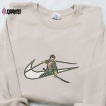 Swoosh x Roronoa Zoro Embroidered Sweatshirt: Nike Inspired Shirt Perfect Family Gift