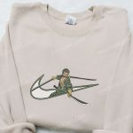 Swoosh x Roronoa Zoro Embroidered Sweatshirt: Nike Inspired Shirt Perfect Family Gift