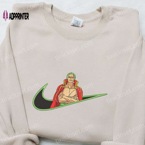 Swoosh x Roronoa Zoro King Sweatshirt: One Piece Embroidered Shirt Perfect Family Gift!