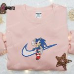 Swoosh x Sonic Movie Embroidered Sweatshirt Hoodie & T-shirt: Custom Nike Gear