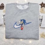 Swoosh x Sonic Movie Embroidered Sweatshirt Hoodie & T-shirt: Custom Nike Gear