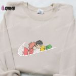 Swoosh x Sosuke & Ponyo Anime Hoodie: Best Family Gift Custom Nike T-shirt