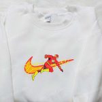 Swoosh x The Flash Movie Embroidered Hoodie & Marvel Cinematic Universe Shirt: Custom Embroidered Marvel Gear