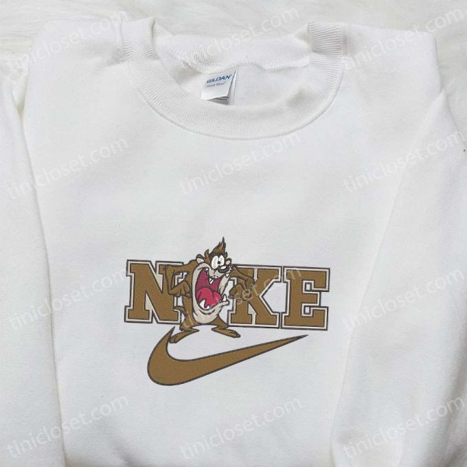 Tasmanian Devil x Nike Embroidered Sweatshirt Looney Tunes Disney Plus Shirt – Best Gift Ideas for All Occasions