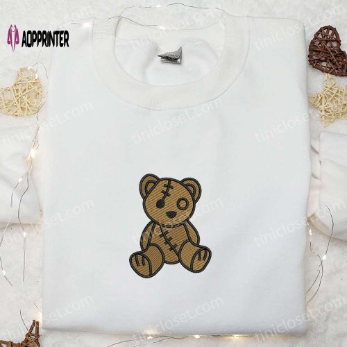 Cute Teddy Bear Embroidered Shirt – Best Family Gift for All Occasions