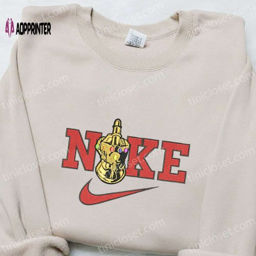 Swoosh x Zero Two Anime Sweatshirt: Nike Inspired Embroidered Shirt Custom T-Shirt