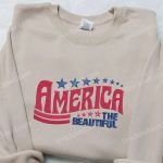 Beautiful America Embroidered Shirt: Best Patriotic Gift for National Day Show Your Pride!