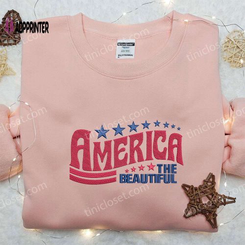 1776 America Land of the Free Embroidered Shirt: Best Patriotic Gift for National Day