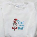 Dr Seuss Cat in the Hat Embroidered Shirt & Hoodie – Perfect Gift Idea!