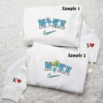 Adorable Smurfs Embroidered Couples Shirts: Perfect Match for Fun & Style!