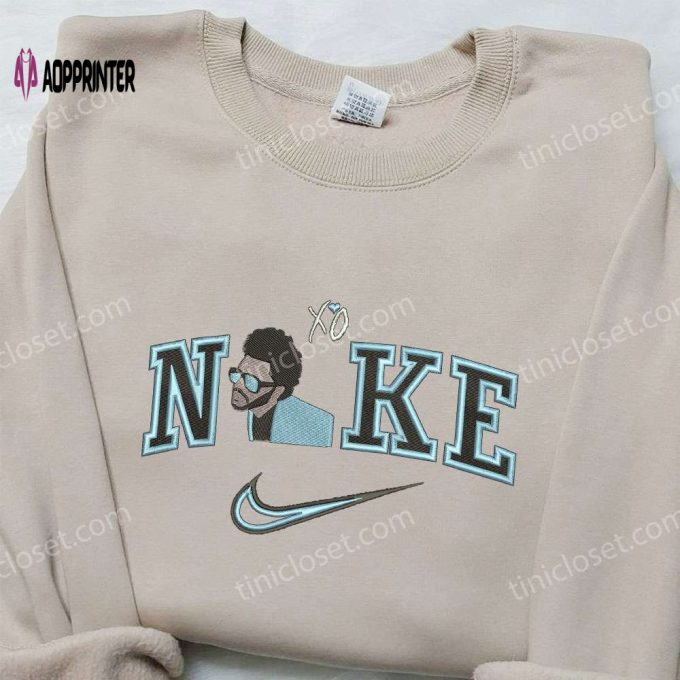 The Weeknd Xo x Nike Embroidered Hoodie – Celebrity & Nike Inspired Shirt