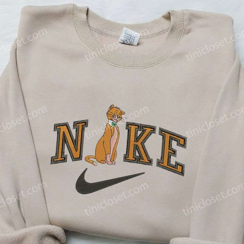 Thomas O Malley x Nike Embroidered Sweatshirt Aristocats Disney Shirt Nike Inspired