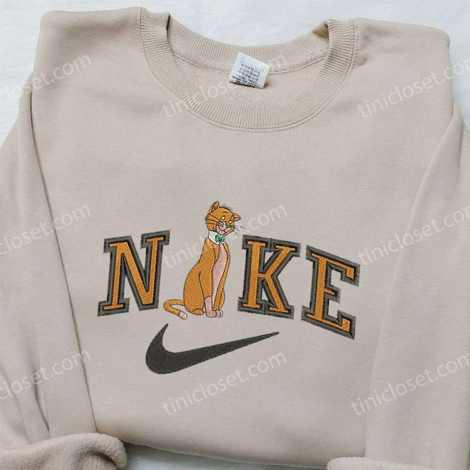 Thomas O Malley x Nike Embroidered Sweatshirt Aristocats Disney Shirt Nike Inspired