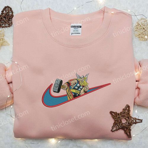 Thor x Nike Embroidered Hoodie & Marvel Shirt Nike Inspired Movie Apparel