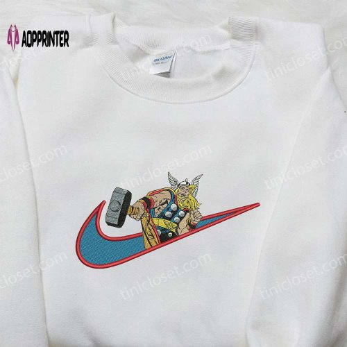 Tramp x Nike Embroidered Hoodie & Lady and the Tramp Shirt Nike Inspired Embroidered Apparel