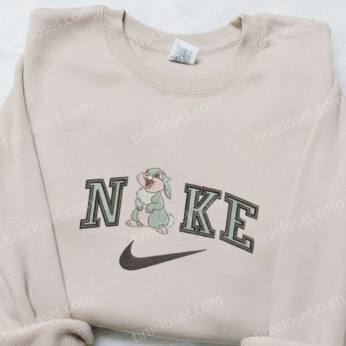 Thumper x Nike Cartoon Embroidered Shirt Disney Characters Sweatshirt & Custom Hoodie