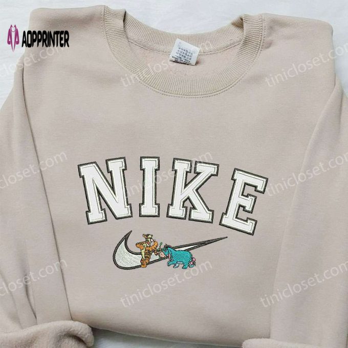 Disney Nike Embroidered Sweatshirt: Tigger & Eeyore x Winnie The Pooh Shirt