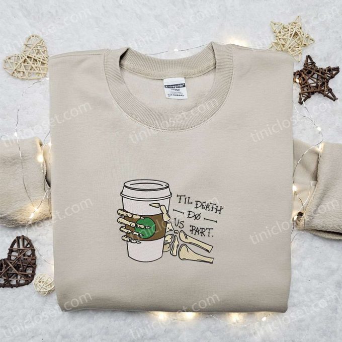 Funny Skeleton Hand Drink Coffee Sweatshirt: Best Halloween Gift for Family