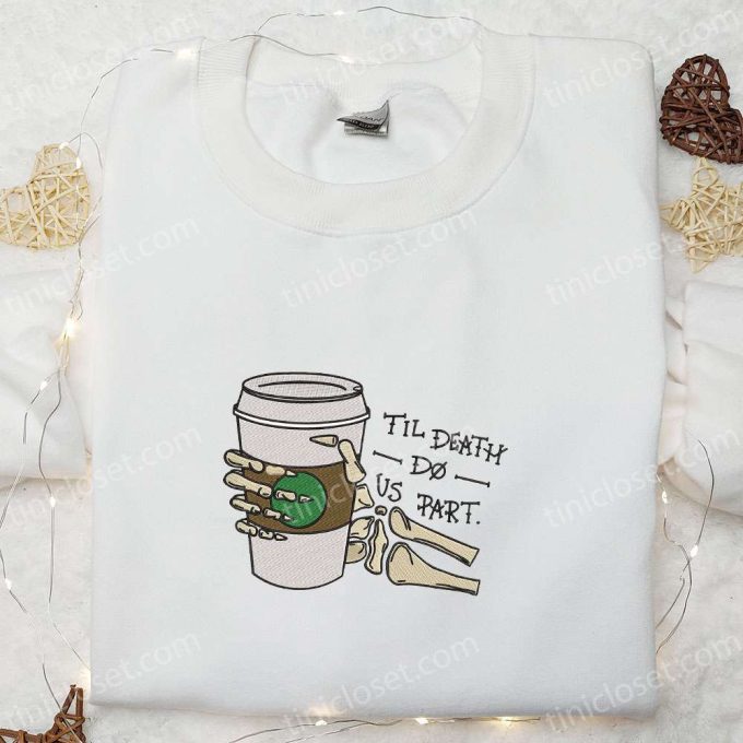 Funny Skeleton Hand Drink Coffee Sweatshirt: Best Halloween Gift for Family