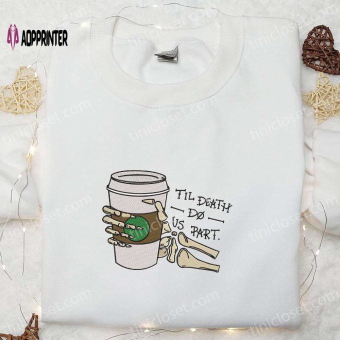 Spooky & Hilarious Skeleton Hand Drink Coffee Sweatshirt – Perfect Halloween Gift for Family